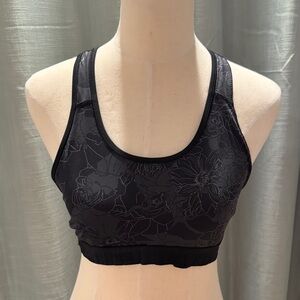 adidas Black Floral Sports Bra